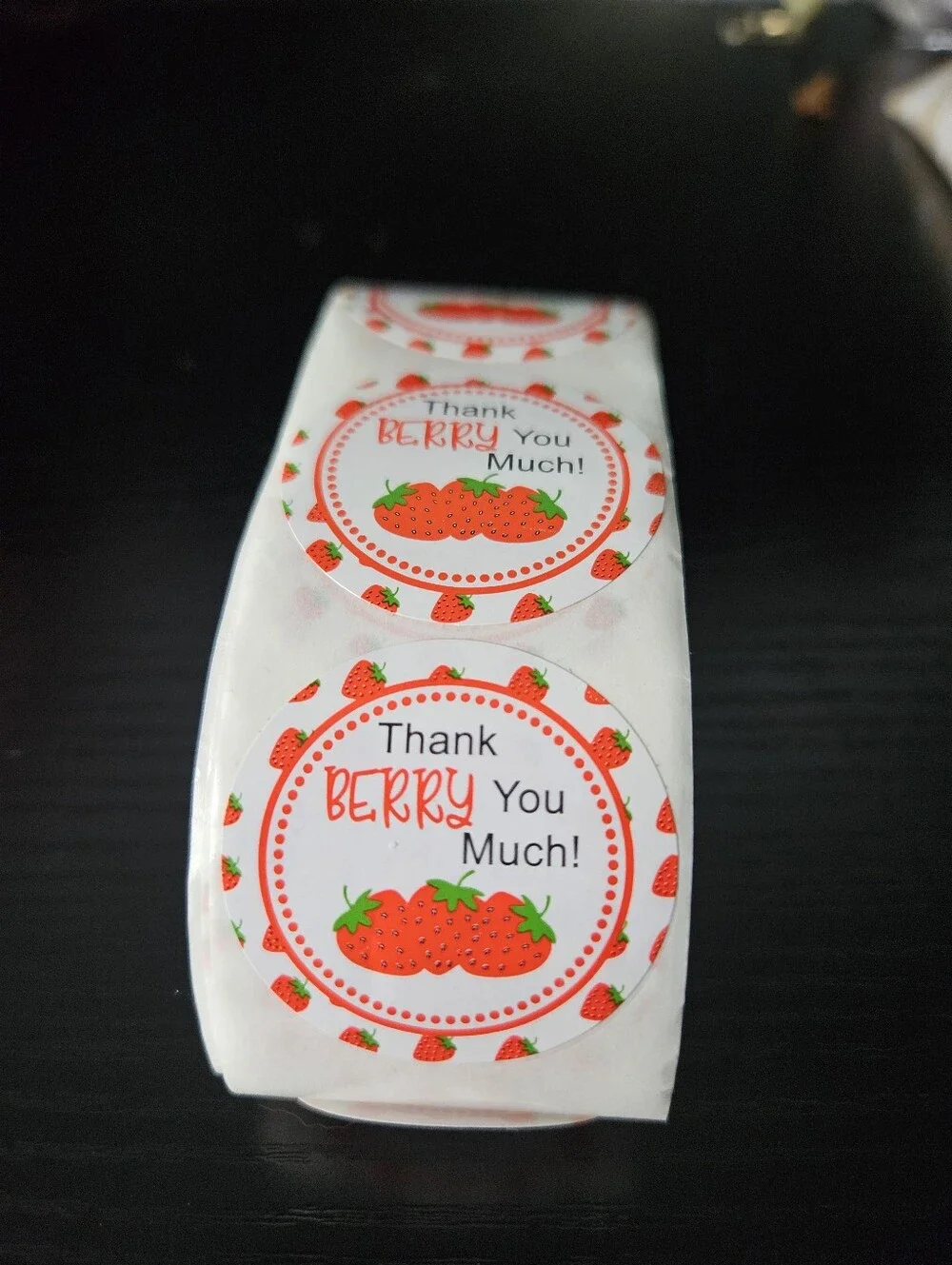 Thank You Berry Much Strawberry Stickers